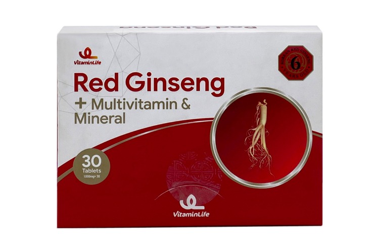 قرص رد جینسینگ پلاس ویتامین لایف